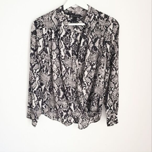 INC Snakeskin Print Blouse Size 6 - Picture 1 of 4